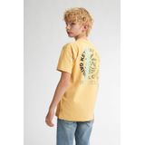 Petrol Industries - Backprint T-shirt Gull - Beige - Korte Mouwen