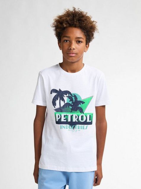 Petrol Industries - Artwork T-shirt - Wit - Korte Mouwen