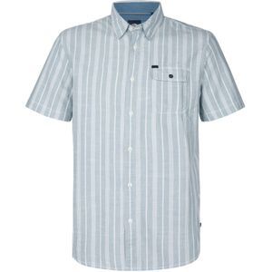 Petrol Industries - Gestreept Overhemd Turtlevista - Blauw - 100% Katoen - Korte Mouwen