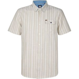 Petrol Industries - Gestreept Overhemd Turtlevista - Bruin - 100% Katoen