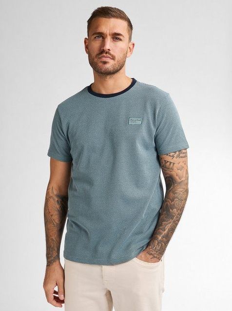 Petrol Industries - Heren Logo T-shirt - Blauw