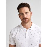 Petrol Industries - Heren All-over Print Polo Palmview - Wit - Maat L