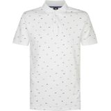 Petrol Industries - Heren All-over Print Polo Palmview - Wit - Maat L