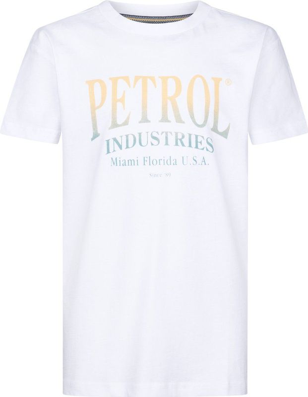 Petrol Industries - Artwork T-shirt Northbay - Wit - 100% Katoen - Korte Mouwen