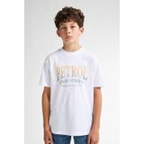 Petrol Industries - Artwork T-shirt Northbay - Wit - 100% Katoen - Korte Mouwen