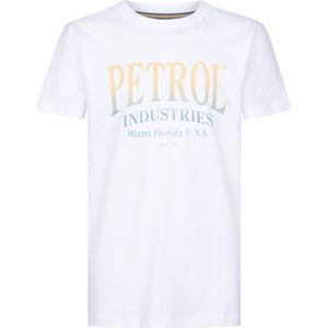 Petrol Industries - Artwork T-shirt Northbay - Wit - 100% Katoen - Korte Mouwen