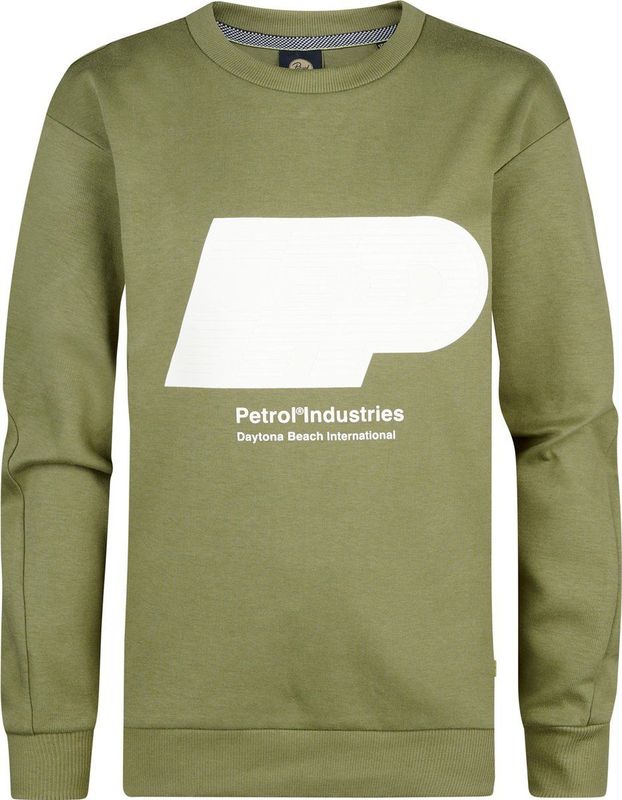 Petrol Industries - Artwork Sweater Harborview - Groen - Jongens