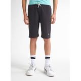 Petrol Industries - Jogging Short Capri - Zwart - Katoen - Steekzakken - Trekkoord