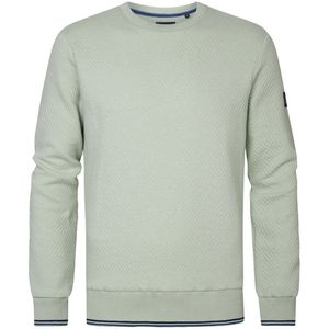 Petrol Industries - Heren Casual Sweater - Groen - 50% Polyester 47% Katoen 3% Elastaan