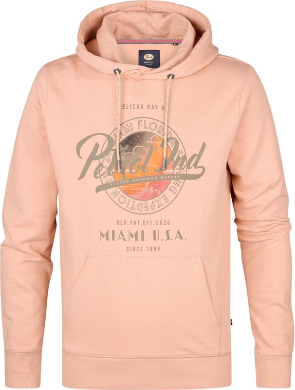 PETROL INDUSTRIES Sweatshirt met capuchon voor heren, uniseks, Dusty Peach, 3XL