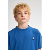 T-shirt - Korte Mouwen - Ronde Hals - Petrol Badge - 100% Katoen