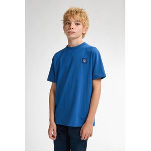 T-shirt - Korte Mouwen - Ronde Hals - Petrol Badge - 100% Katoen