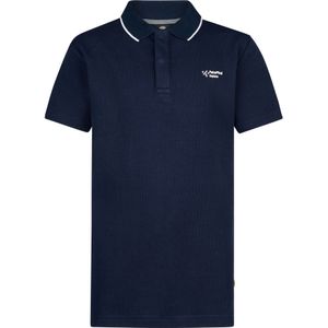Polo - Korte Mouwen - Relaxed Fit - Katoen - Petrol Logo Print