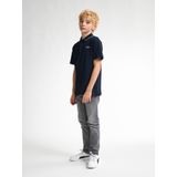 Polo - Korte Mouwen - Relaxed Fit - Katoen - Petrol Logo Print