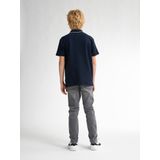 Polo - Korte Mouwen - Relaxed Fit - Katoen - Petrol Logo Print