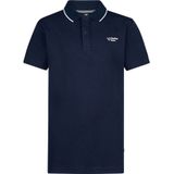 Polo - Korte Mouwen - Relaxed Fit - Katoen - Petrol Logo Print