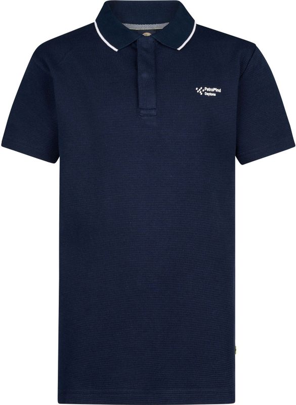 Polo - Korte Mouwen - Relaxed Fit - Katoen - Petrol Logo Print