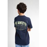 Petrol Industries - Backprint T-shirt Shoreline - Zwart - Katoen Elastaan Jersey