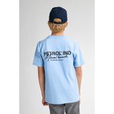 Petrol Industries - Chino Short Angler - Blauw - 97% Katoen 3% Elastaan