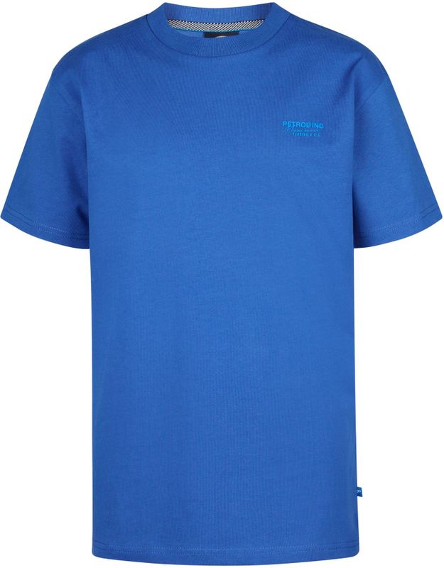 T-shirt - Korte Mouwen - Ronde Hals - Petrol - 100% Katoen