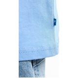 T-shirt - Korte Mouwen - Ronde Hals - Petrol - 95% Katoen, 5% Elastaan