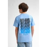 T-shirt - Korte Mouwen - Ronde Hals - Petrol - 95% Katoen, 5% Elastaan