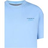 T-shirt - Korte Mouwen - Ronde Hals - Petrol - 95% Katoen, 5% Elastaan