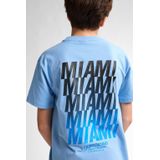 T-shirt - Korte Mouwen - Ronde Hals - Petrol - 95% Katoen, 5% Elastaan