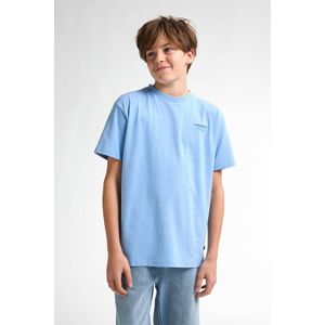 T-shirt - Korte Mouwen - Ronde Hals - Petrol - 95% Katoen, 5% Elastaan