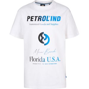 Petrol Industries - Jongens Artwork T-shirt Tropicstone - Wit - Maat 176