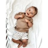 Babystyling - Baby Sweatshort - Offwhite/Bruin - All Over Print