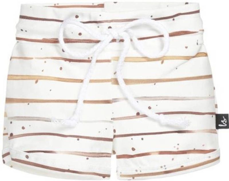 Babystyling - Baby Sweatshort - Offwhite/Bruin - All Over Print