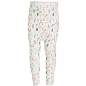 Babystyling - Regular Fit Broek - Wit Lichtblauw Okergeel - All Over Print