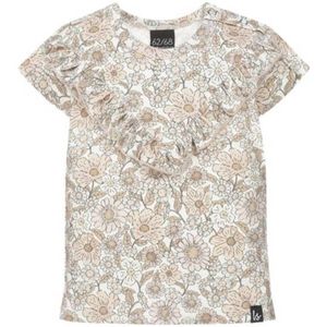 V-shape ruffle t-shirt vintage garden