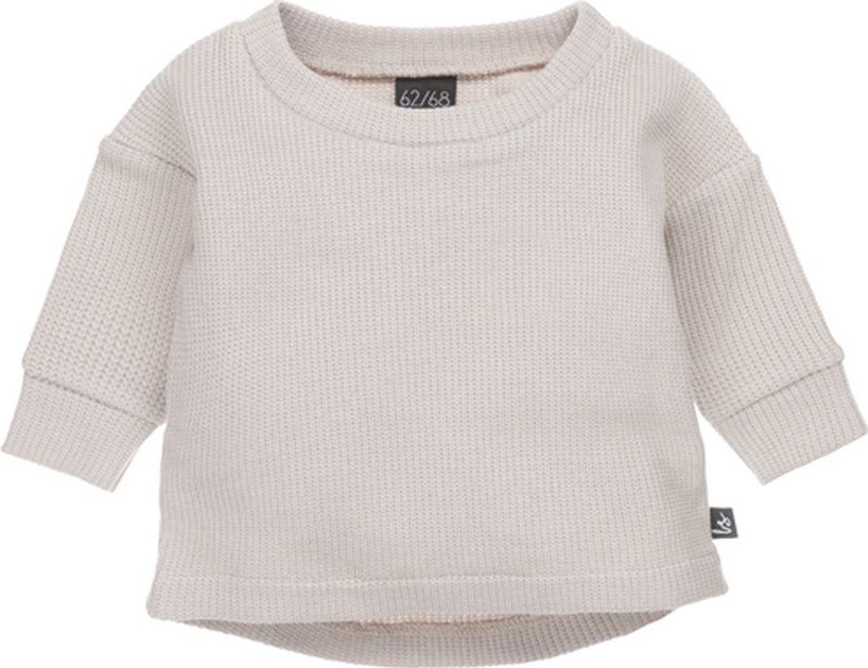 Subtly knitted sweater (loose fit) (sand)