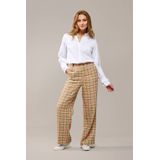 Josie - Pantalon - Roze Groen - Boucléstof