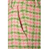 Josie - Pantalon - Roze Groen - Boucléstof