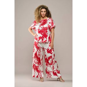 Mart Visser - Cassandra - Wide Leg Pantalon - Rood - Regular Waist