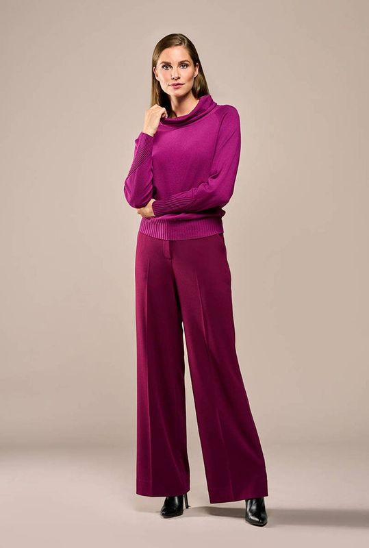Mart Visser - Torya - Straight Pantalon - Donkerrood - High Waist