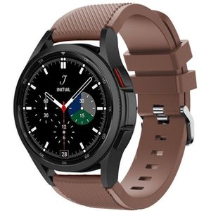 Strap-it Samsung Galaxy Watch 4 Classic 46mm siliconen bandje (koffiebruin)