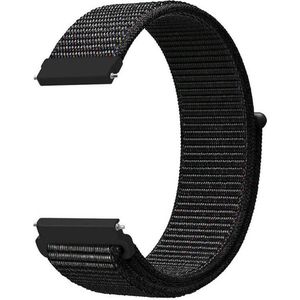 Strap it Nylon horlogeband 18mm universeel zwart mix