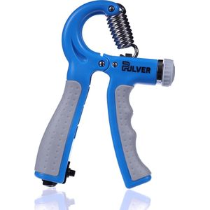 Pulver -Handtrainer 10 to 60kg met Vingertrainer - Handknijper- Knijphalter - Armtrainer – Gewichten - Hand knijper set - Handgripper - Hand gripper - grip - Onderarm trainer - Buigveer – Grip Trainer - Vinger - Hand spier - Fitness - Blauw