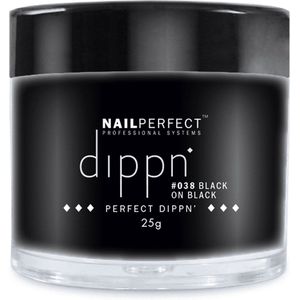 NailPerfect Poeder Acrylic Perfect Dippn' Dippn' Powder #038 Black On Black