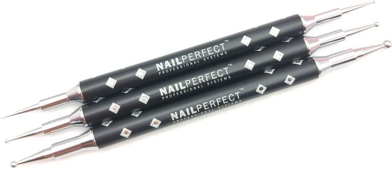 NailPerfect - Dotting Tool Set - Nagelversiering - Drie Dubbelzijdige Puntentools - Zes Verschillende Maten