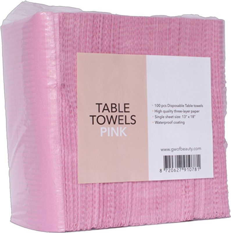 Nail Perfect - Table Towels - Roze - 100 Stuks