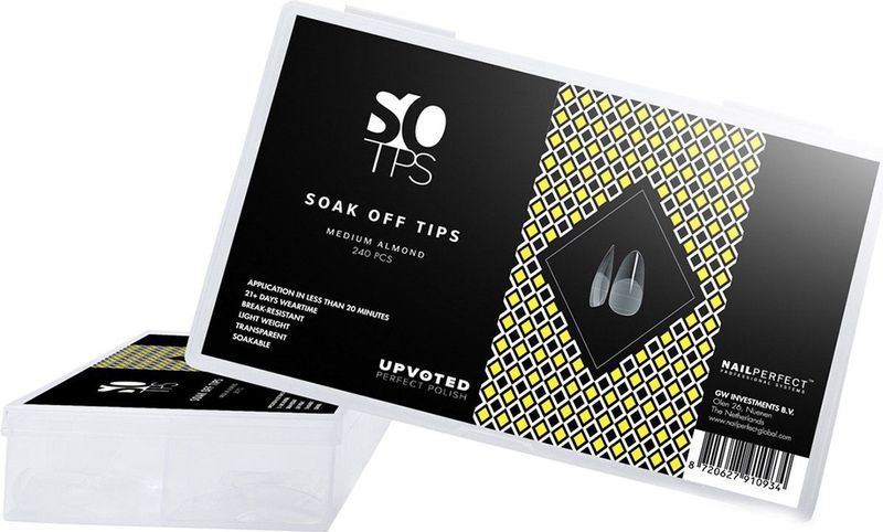 NailPerfect - UPVOTED Soak Off Tips - Transparant - 240st