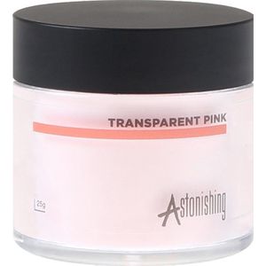 Astonishing - Acryl Poeder - Transparant Roze - 25 gram - Voor Kunstnagels