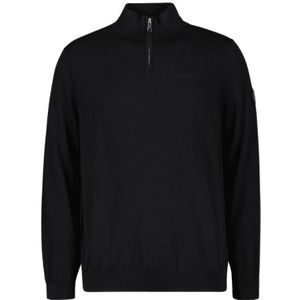 Airforce Knitwear Quarter Zip Casual Sweater Heren Zwart Xs