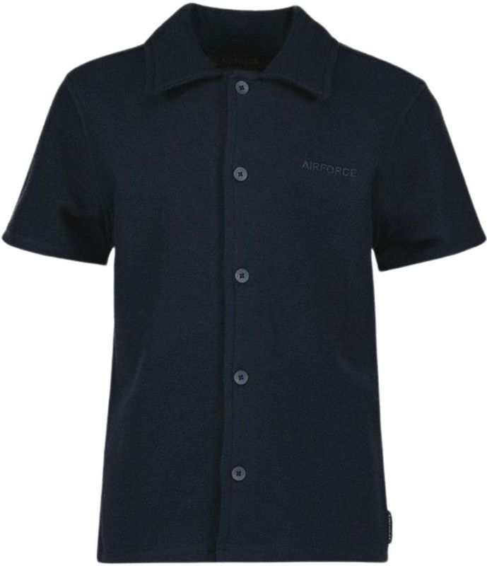 Airforce Short Sleeve Overhemd Jongens Donkerblauw 140