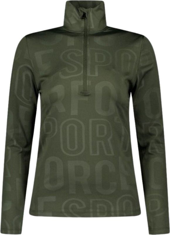 Airforce Squaw Vally Wording Ski Pully Dames Donkergroen